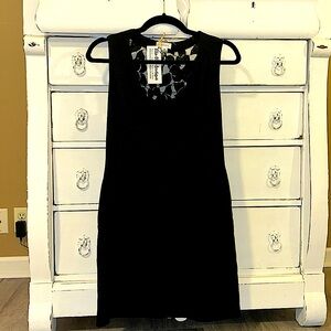 NWT Black dress with lace back  Size Medium